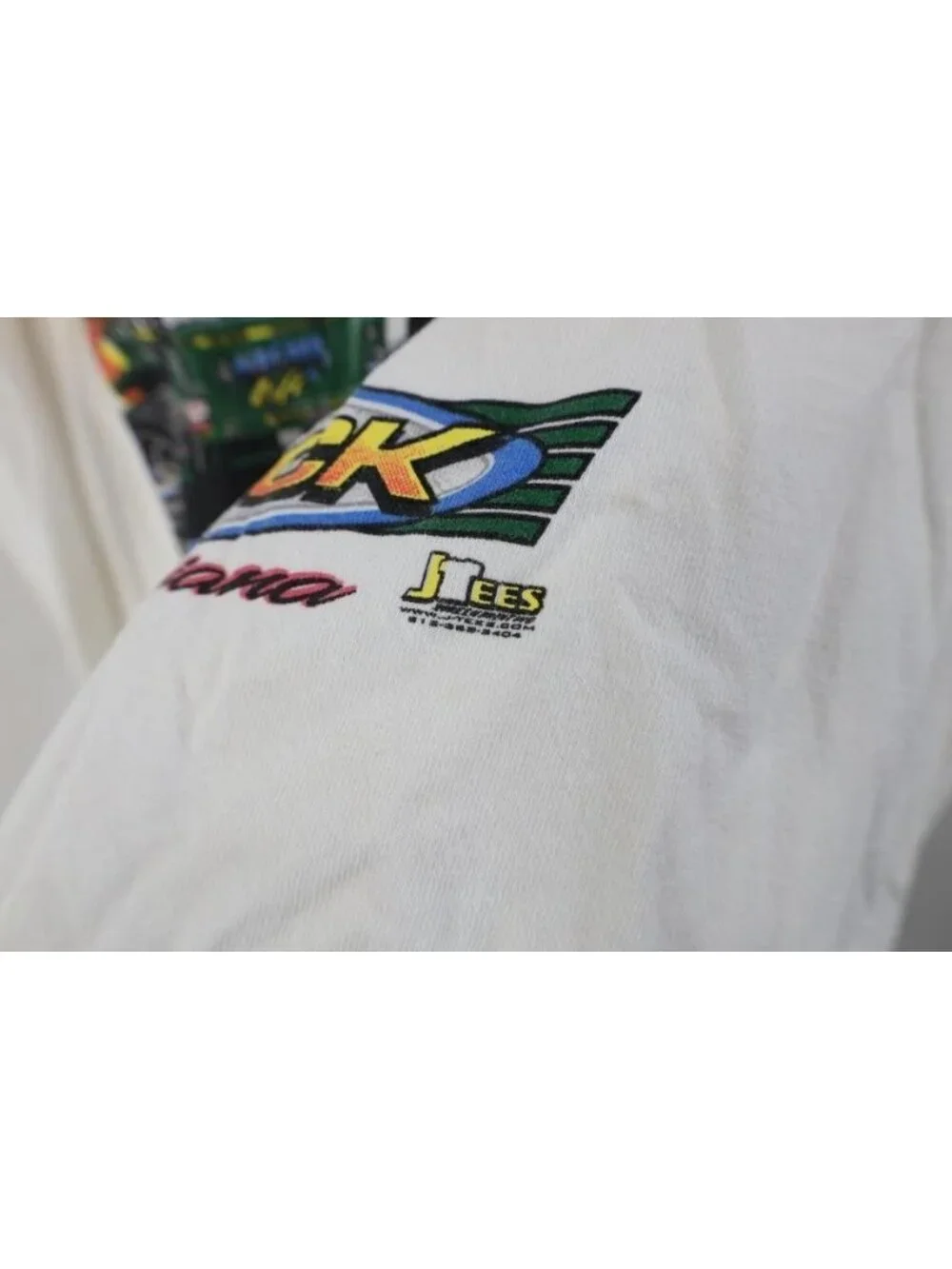 Vintage Y2K Boys Large Fear the Deere Tractor Racing Tampico Motorsports T-Shirt